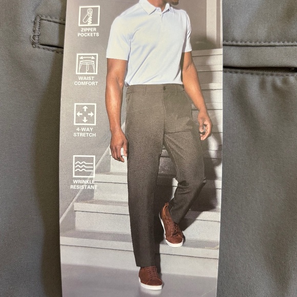 Marc New York 30x29 Commuter Pants, 4-Way Stretch, Slim Fit, Gray NWT